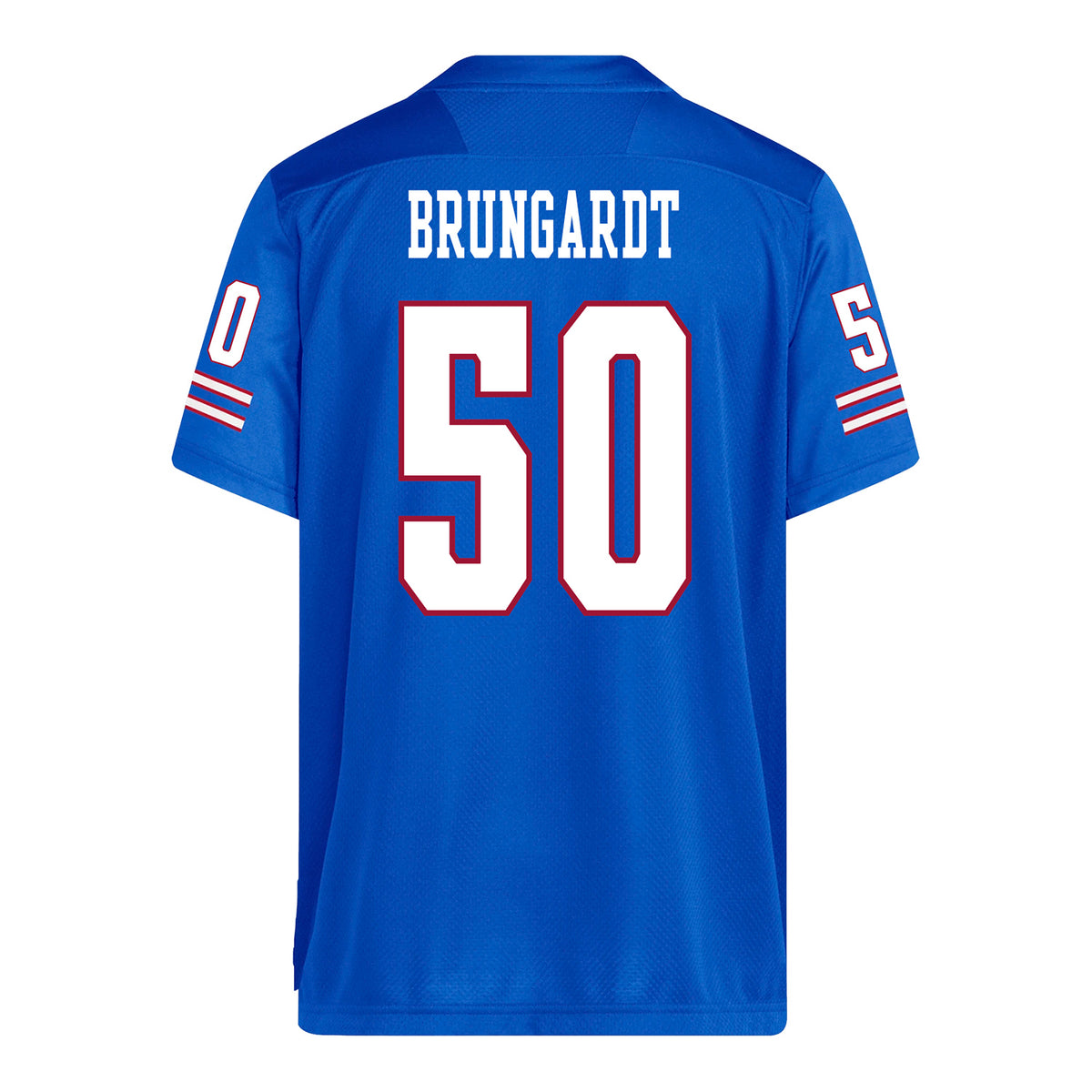 Kansas Jayhawks Adidas Football Student Athlete #50 Wyatt Brungardt Football Jersey