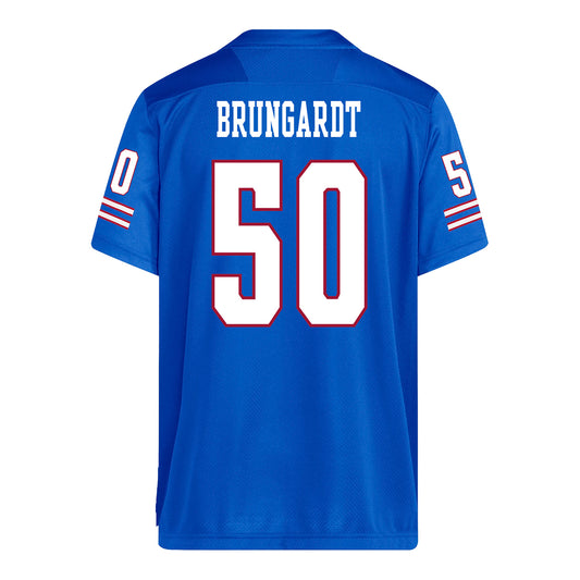 Kansas Jayhawks Adidas Football Student Athlete #50 Wyatt Brungardt Football Jersey