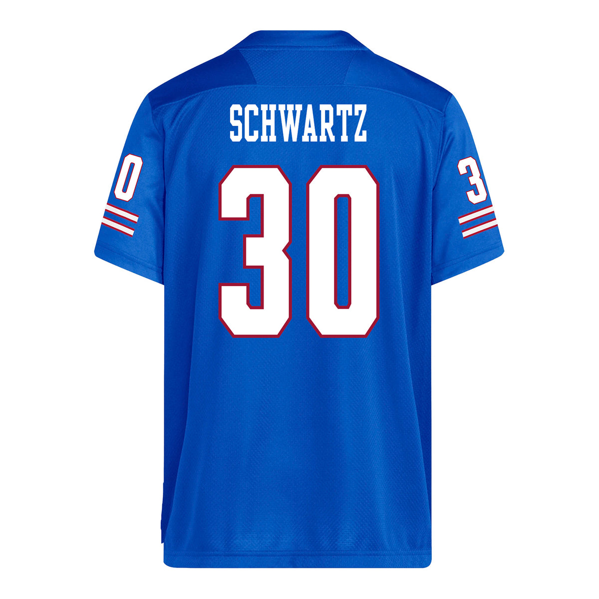 Kansas Jayhawks Adidas Football Student Athlete #30 Parker Schwartz Football Jersey