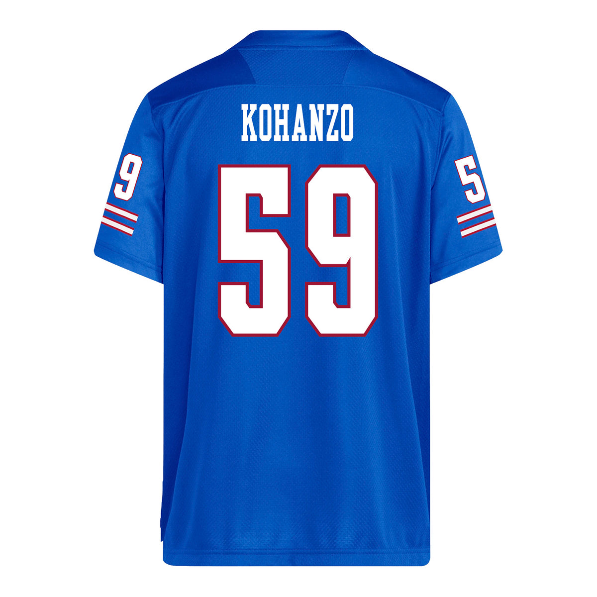 Kansas Jayhawks Adidas Football Student Athlete #59 Jett Kohanzo Football Jersey