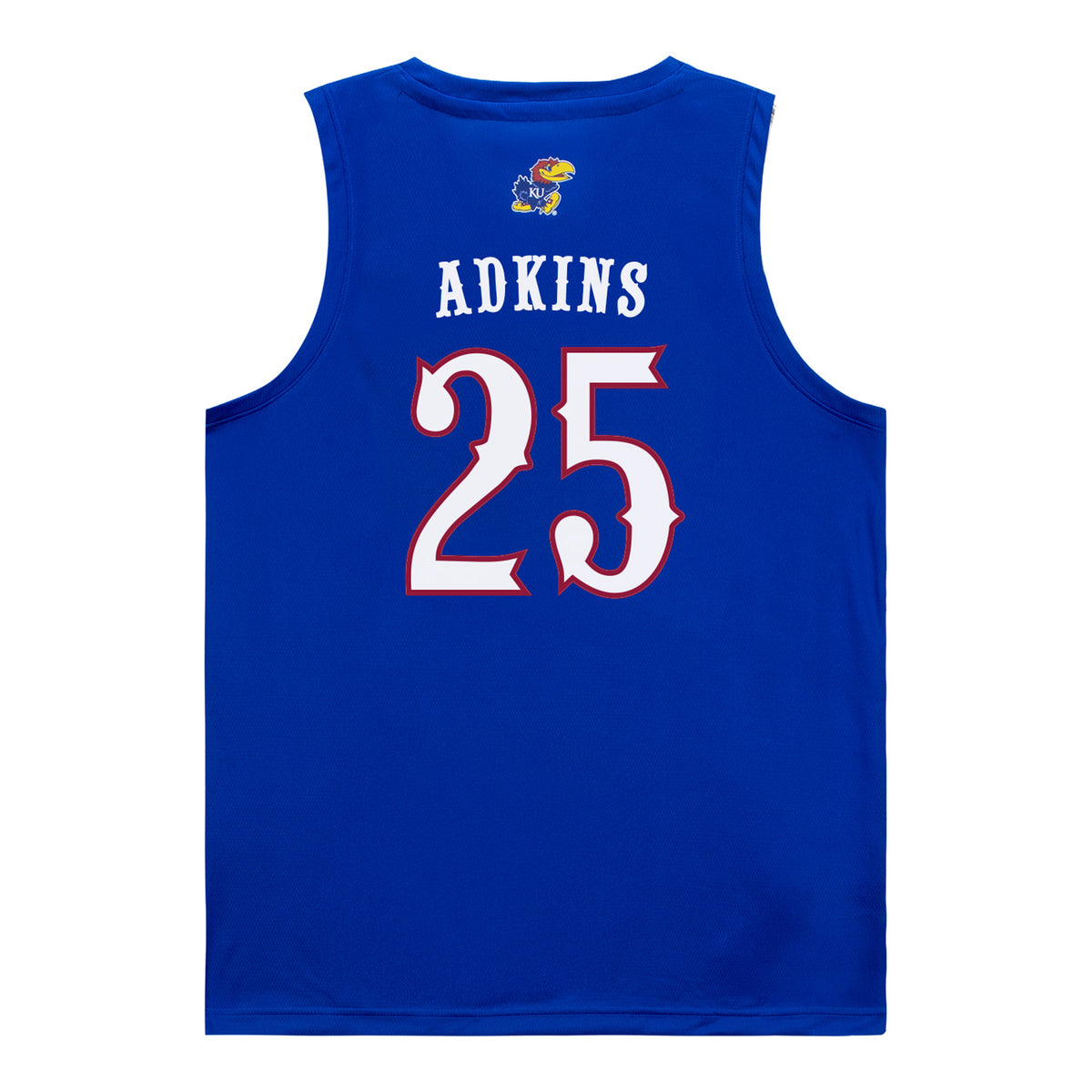 Kansas Jayhawks Adidas Basketball Student Athlete #25 Davion Adkins Blue Jersey