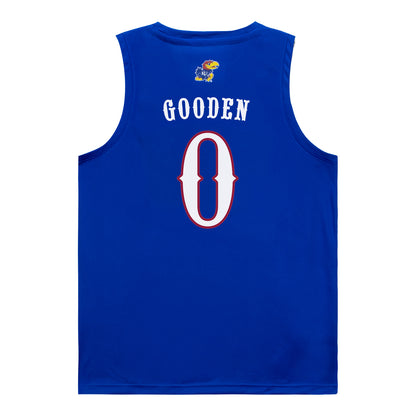 Kansas Jawhawks Adidas Women's Basketball Student Athlete #0 Anna Gooden Blue Jersey