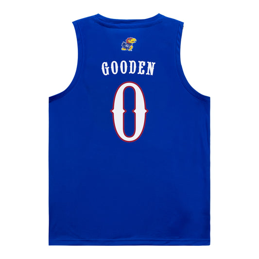 Kansas Jawhawks Adidas Women's Basketball Student Athlete #0 Anna Gooden Blue Jersey