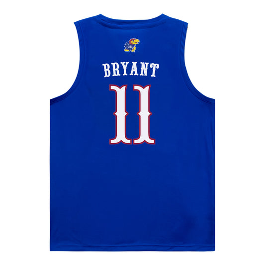 Kansas Jawhawks Adidas Women's Basketball Student Athlete #11 Cydnee Bryant Blue Jersey