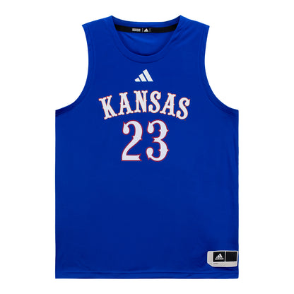 Kansas Jawhawks Adidas Women's Basketball Student Athlete #23 Brittany Harshaw Blue Jersey