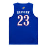 Kansas Jawhawks Adidas Women's Basketball Student Athlete #23 Brittany Harshaw Blue Jersey