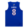 Kansas Jayhawks Adidas Basketball Student Athlete #8 Keanu Dawes Blue Jersey