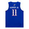 Kansas Jayhawks Adidas Basketball Student Athlete #11 Dennis Parker Jr. Blue Jersey