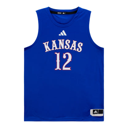 Kansas Jayhawks Adidas Women's Basketball Student Athlete #12 S'Mya Nichols Blue Jersey