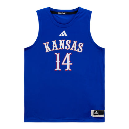 Kansas Jayhawks Adidas Basketball Student Athlete #14 Melvin Council Jr. Blue Jersey