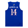 Kansas Jayhawks Adidas Basketball Student Athlete #14 Melvin Council Jr. Blue Jersey