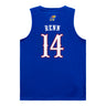 Kansas Jayhawks Adidas Women's Basketball Student Athlete #14 Brooklynn Renn Blue Jersey