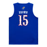 Kansas Jayhawks Adidas Women's Basketball Student Athlete #15 Tatyonna Brown Blue Jersey