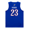 Kansas Jayhawks Adidas Basketball Student Athlete #23 Trent Perry Blue Jersey
