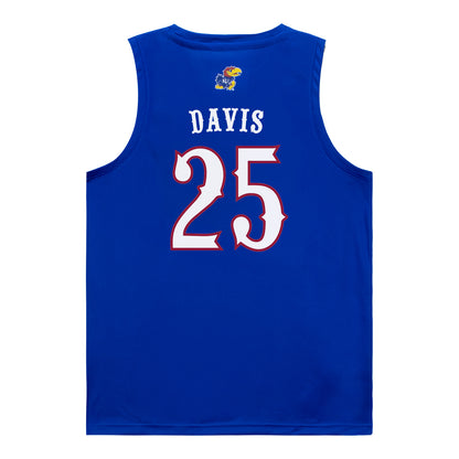 Kansas Jayhawks Adidas Women's Basketball Student Athlete #25 Jaliya Davis Blue Jersey