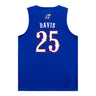 Kansas Jayhawks Adidas Women's Basketball Student Athlete #25 Jaliya Davis Blue Jersey