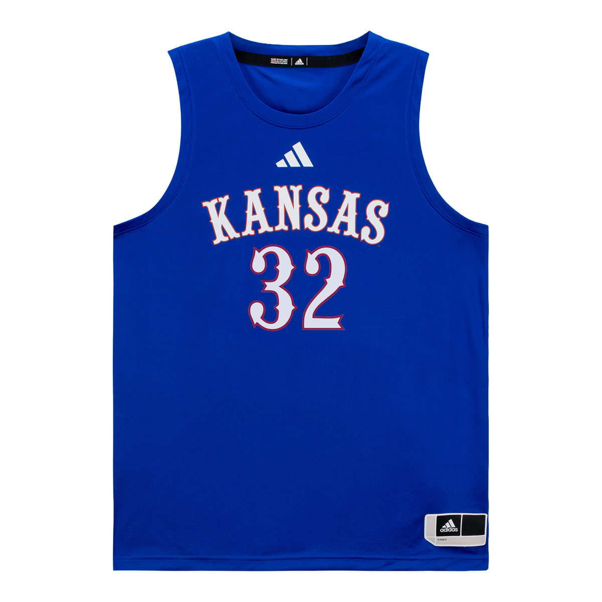Kansas Jayhawks Adidas Basketball Student Athlete #32 Christian Reeves Blue Jersey