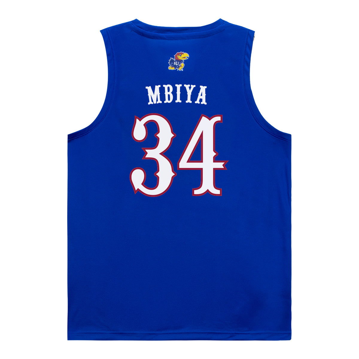 Kansas Jayhawks Adidas Basketball Student Athlete #34 Paul Mbiya Blue Jersey