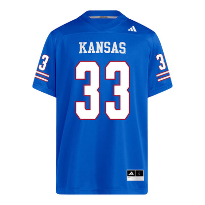 Kansas Jayhawks Adidas Football Student Athlete #33 Leroy Harris III Football Jersey