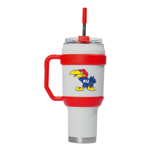 Gametime Sidekicks Kansas Jayhawks Vault 40 oz. Carry Tumbler - White