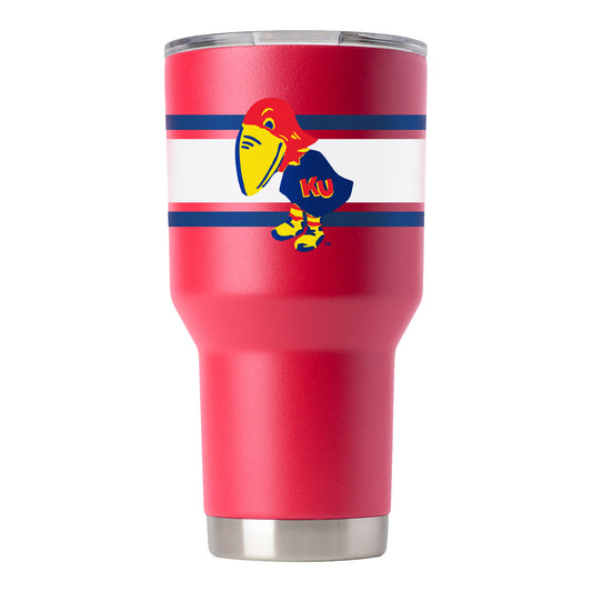 Gametime Sidekicks Kansas Jayhawks Vault Stripe 30 oz. Tumbler - Red
