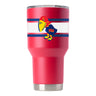 Gametime Sidekicks Kansas Jayhawks Vault Stripe 30 oz. Tumbler - Red