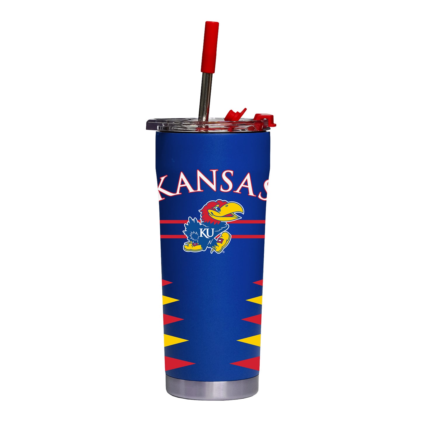 Gametime Sidekicks Kansas Jayhawks Diamond Straw 24 oz. Tumbler - Blue
