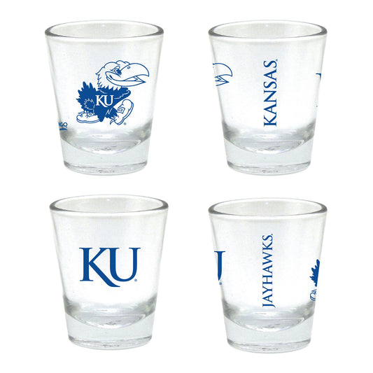 Indigo Falls Kansas Jayhawks Shot Glass