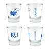 Indigo Falls Kansas Jayhawks Shot Glass