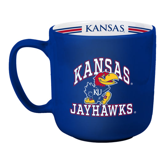 Logo Brands Kansas Jayhawks Stripe 15 oz. Mug