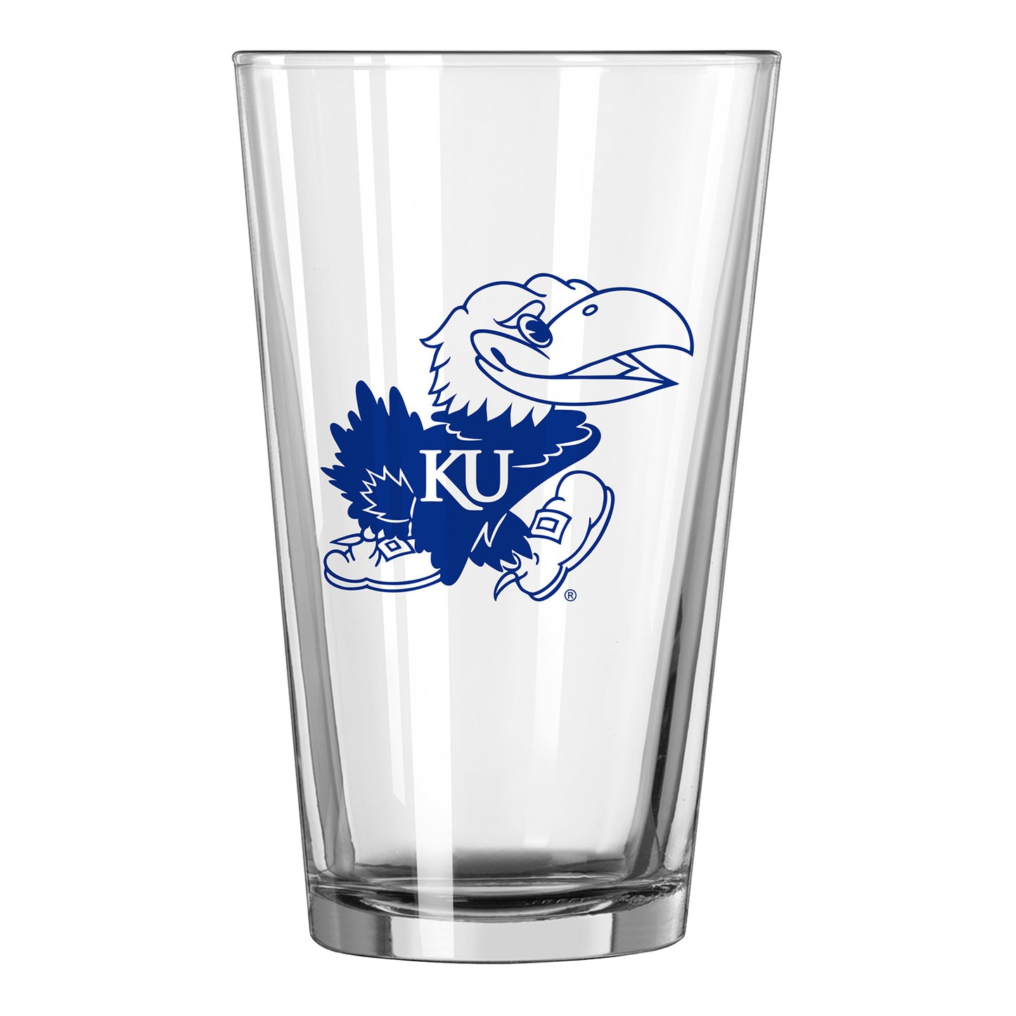 Logo Brands Kansas Jayhawks KU Pint Glass