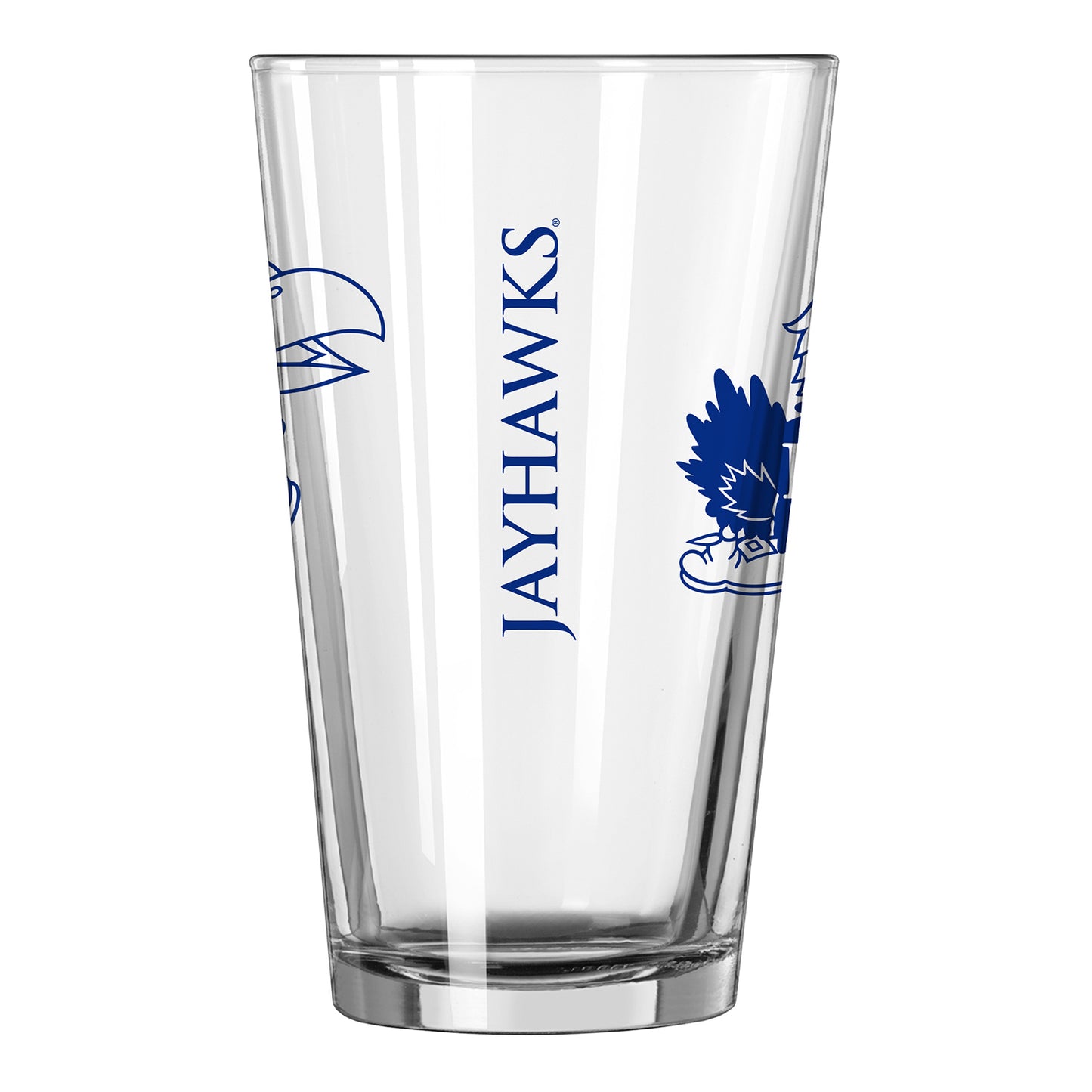 Logo Brands Kansas Jayhawks KU Pint Glass