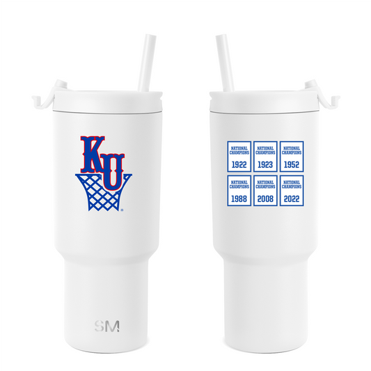 Simple Modern Kansas Jayhawks Hoops Banners 30 oz. Trek Bottle