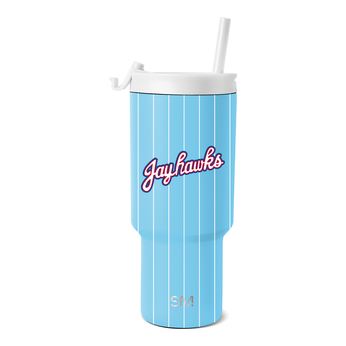 Simple Modern Kansas Jayhawks Pinstripe 30 oz. Trek Bottle
