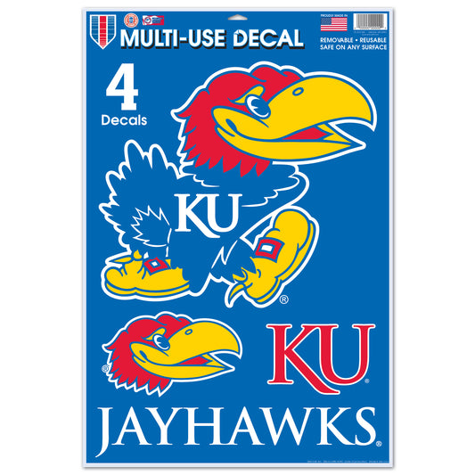 WinCraft Kansas Jayhawks 11x17 4-Decal Page
