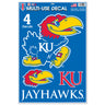 WinCraft Kansas Jayhawks 11x17 4-Decal Page