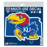 WinCraft Kansas Jayhawks State Background 6x6 Decal