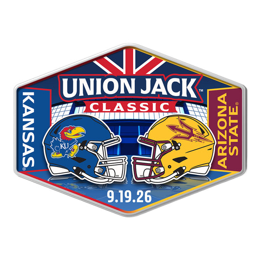 Kansas Jayhawks 2026 London Game Day Hatpin: Kansas vs. Arizona State