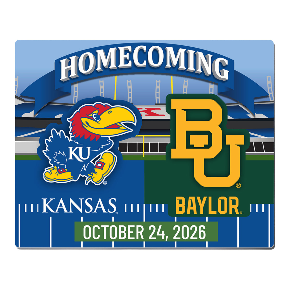 Kansas Jayhawks 2026 Game Day Hatpin: Kansas vs. Baylor