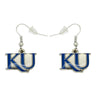 Aminco Kansas Jayhawks KU Dangle Earrings