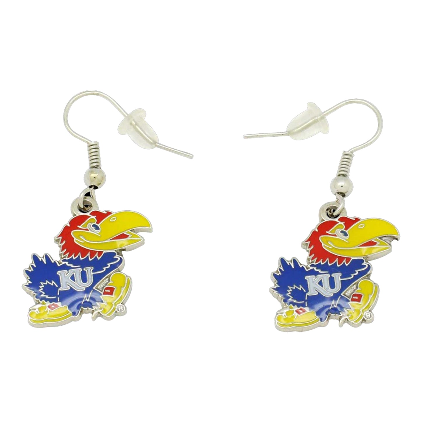 Aminco Kansas Jayhawks Primary Jayhawk Dangle Earrings