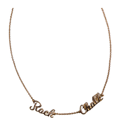 Nickel & Suede Rock Chalk Necklace