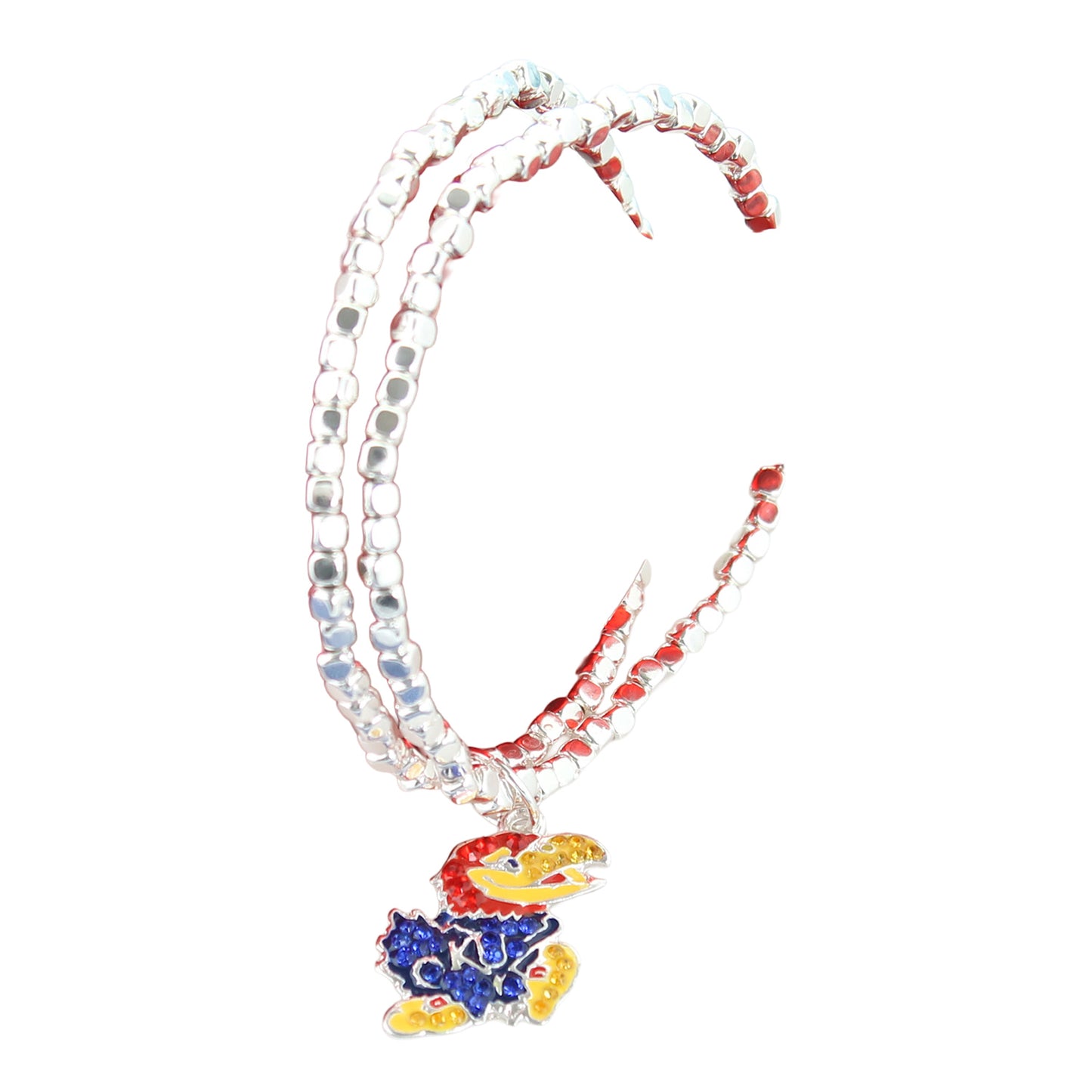 Kansas Jayhawks Crystal Logo Stretch Bracelet