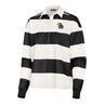 Antigua Kansas Jayhawks Ladies Banner Rugby Long Sleeve Black/White Polo