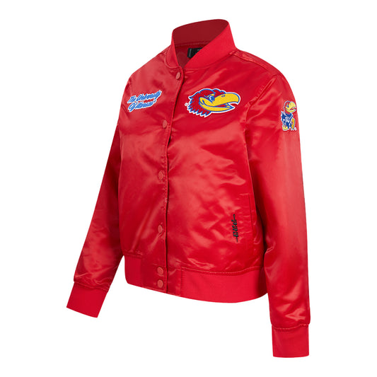 Kansas University Women's Pro Standard Full Zip Patch Cropped Jacket