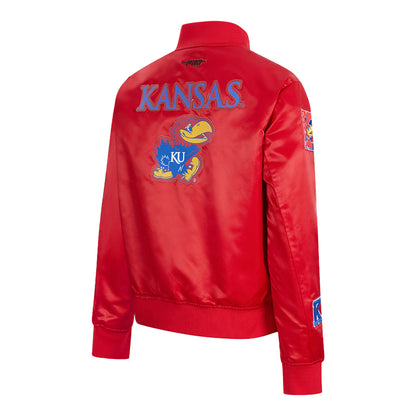 Kansas University Women's Pro Standard Full Zip Patch Cropped Jacket