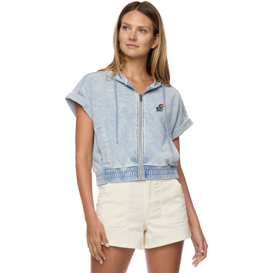 Flag and Anthem Women's Kansas Blaine Indigo Full Zip Hooded Jacket