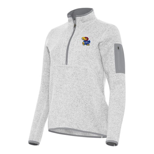 Antigua Kansas Jayhawks Women's Fortune 1/2 Zip Pullover
