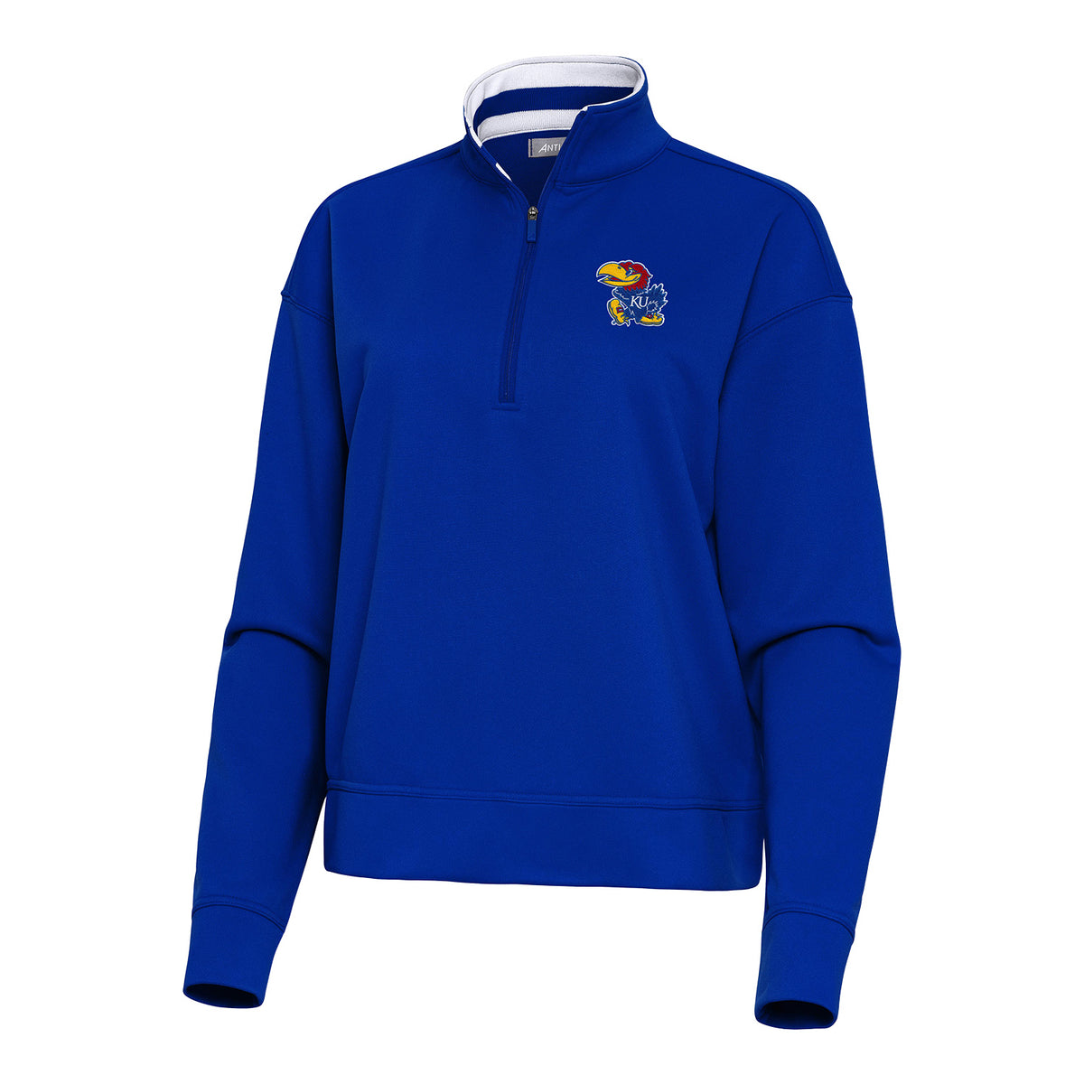Antigua Kansas Jayhawks Ladies Goddess Blue 1/2 Zip Pullover