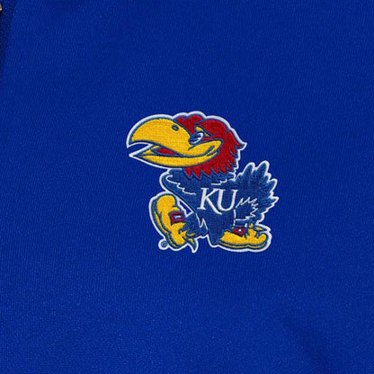 Antigua Kansas Jayhawks Ladies Goddess Blue 1/2 Zip Pullover